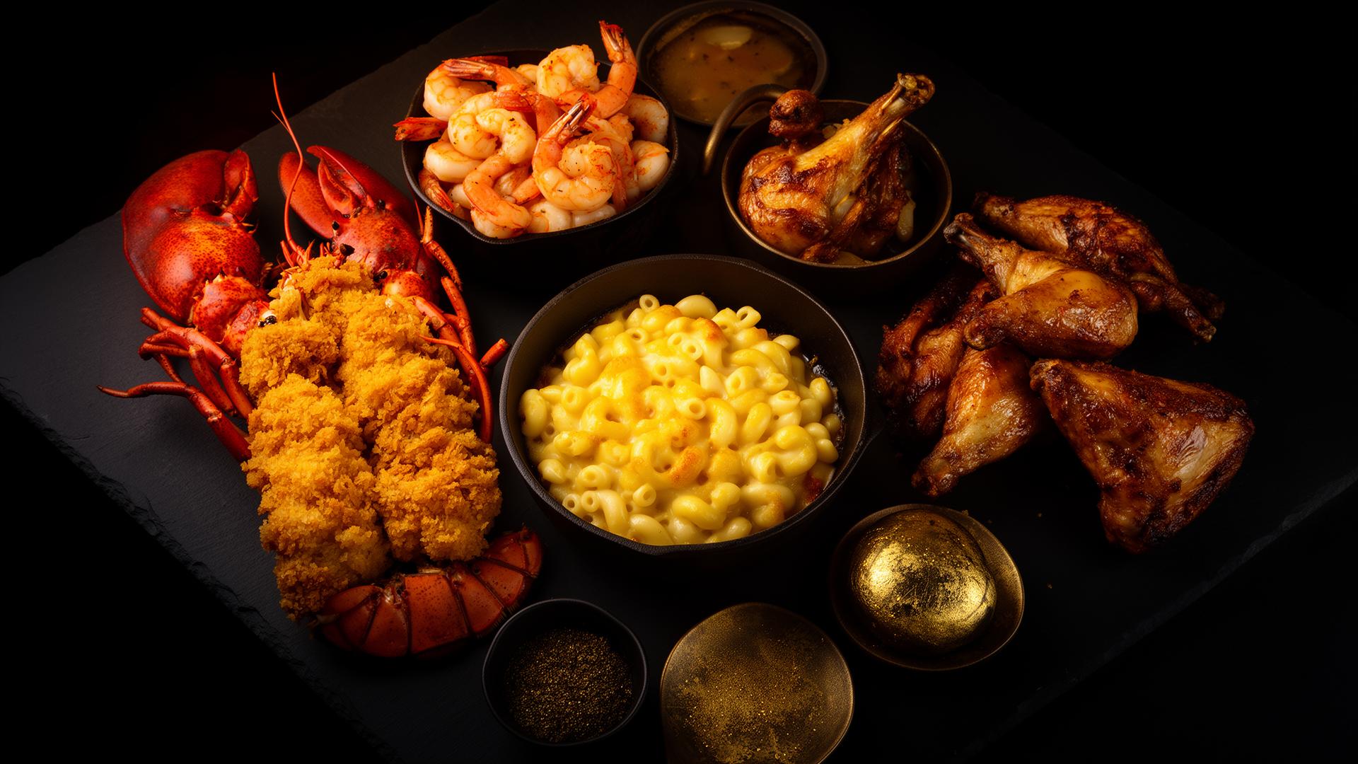 Luxury soul food spread